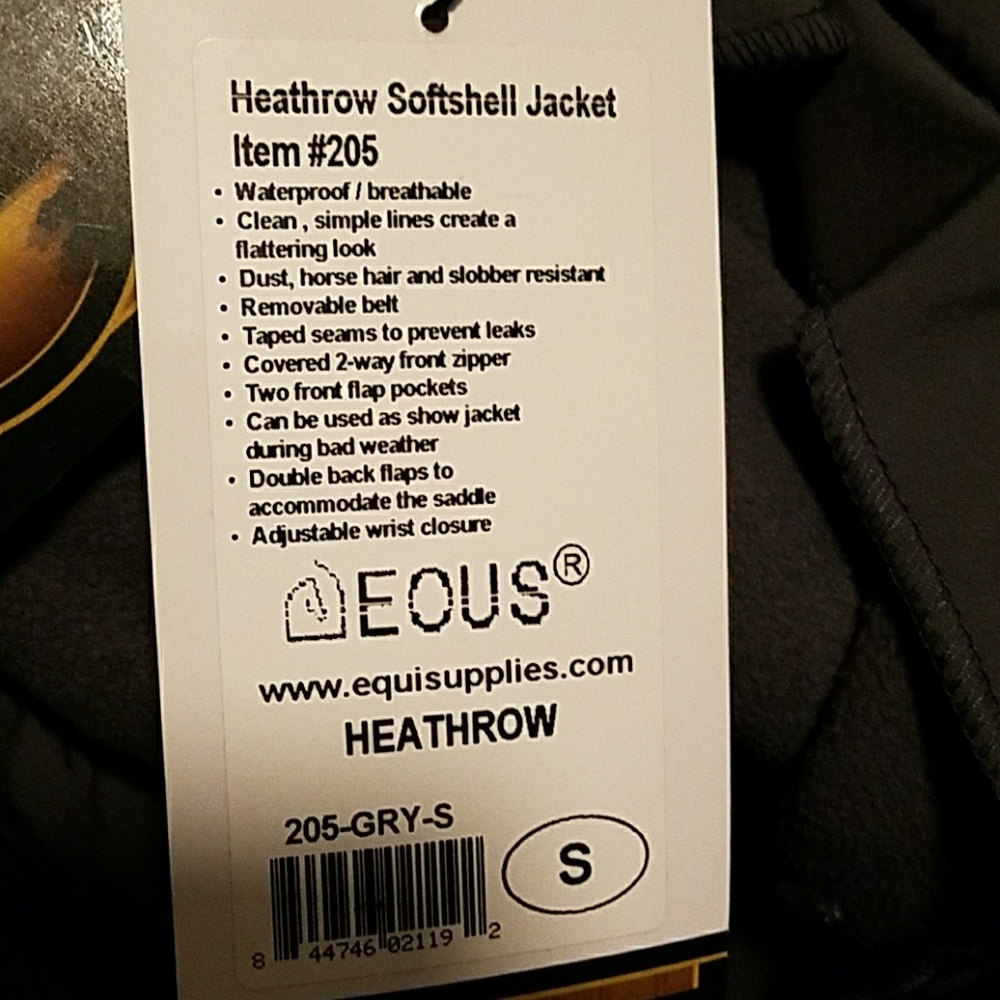 Eous Heathrow Softshell Jacket Grey Small - Picture 4 of 6